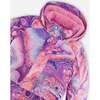 Quartz Print One-Piece Snowsuit, Purple - Snowsuits - 4