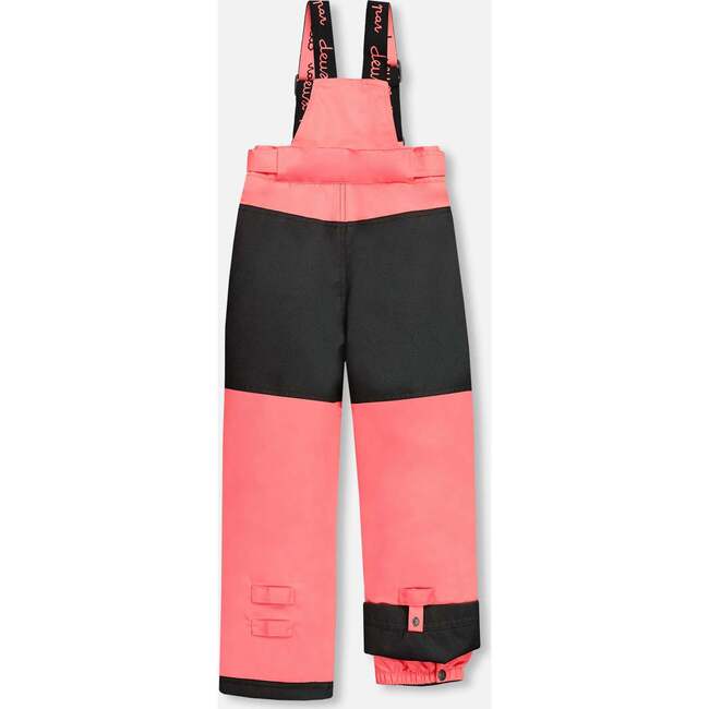 Rose Print 2-Piece Snowsuit, Coral & Black - Snowsuits - 7