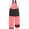Rose Print 2-Piece Snowsuit, Coral & Black - Snowsuits - 7