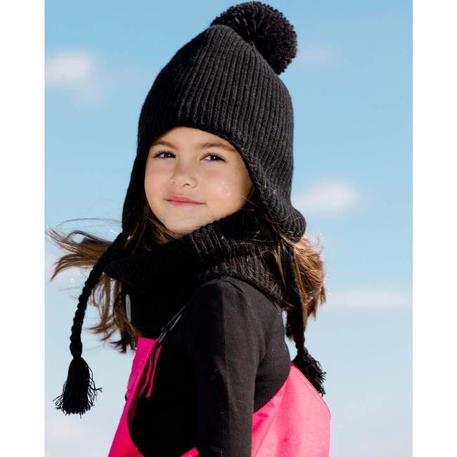 Peruvian Knit Ha, Black - Hats - 2