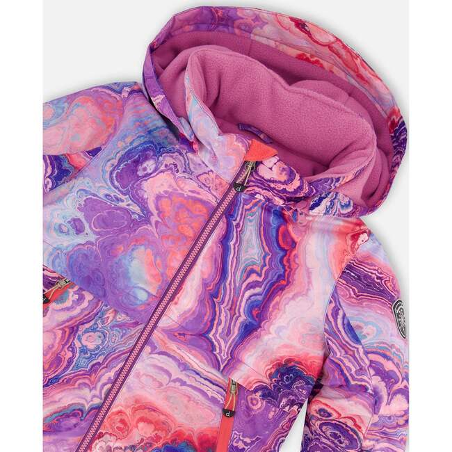 Quartz Print 2-Piece Snowsuit, Purple - Snowsuits - 6