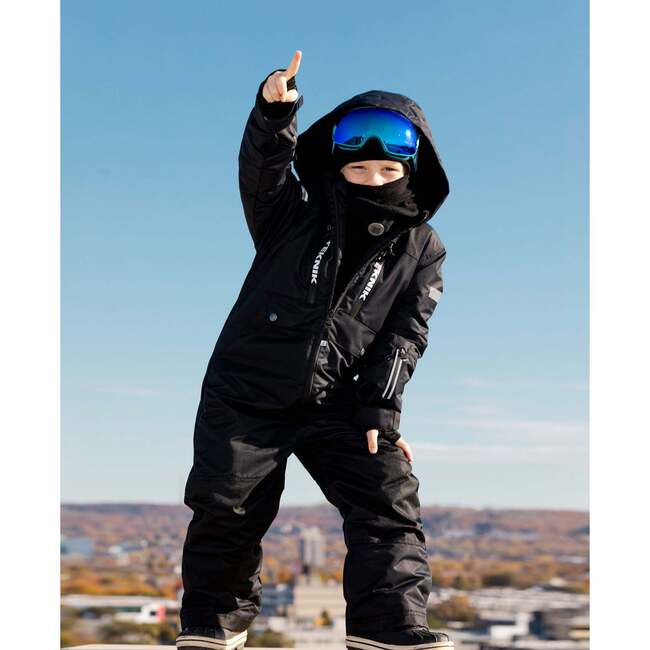 One-Piece Snowsuit, Black - Snowsuits - 2