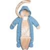 One-Piece Baby Snowsuit, Indigo Blue - Snowsuits - 3
