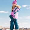 Jungle Flower Print 2-Piece Snowsuit, Navy - Snowsuits - 2