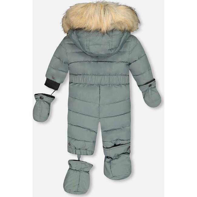 One-Piece Baby Snowsuit, Hunter Green - Snowsuits - 5
