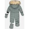 One-Piece Baby Snowsuit, Hunter Green - Snowsuits - 5