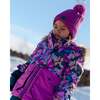Jungle Flower Print 2-Piece Snowsuit, Mauve - Snowsuits - 2