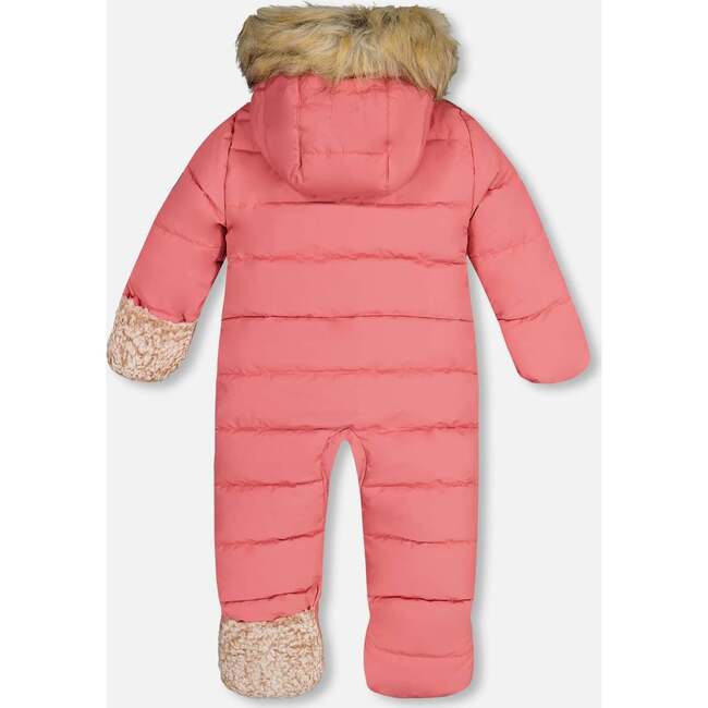 One-Piece Baby Car Seat Snowsuit, Strawberry Rose - Snowsuits - 3