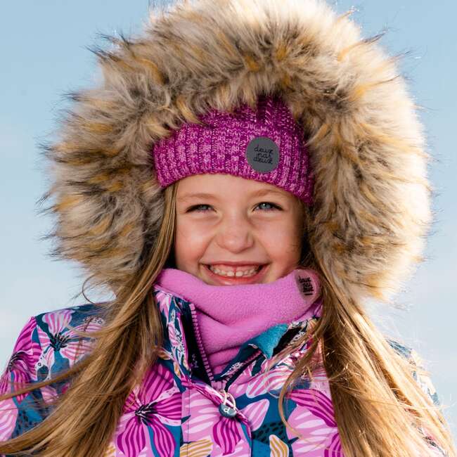 Jungle Flower Print 2-Piece Snowsuit, Navy - Snowsuits - 3