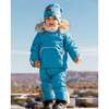 One-Piece Baby Car Seat Snowsuit, Indigo Blue - Snowsuits - 2