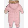 One-Piece Baby Car Seat Snowsuit, Old Rose - Snowsuits - 3