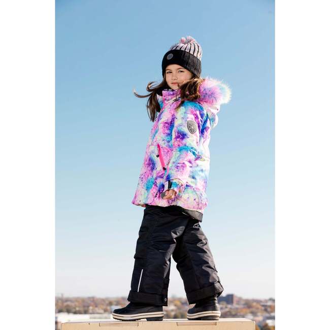 Frosted Rainbow Print 2-Piece Snowsuit, Black - Snowsuits - 2