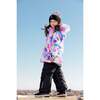 Frosted Rainbow Print 2-Piece Snowsuit, Black - Snowsuits - 2