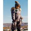 Fox Print One-Piece Baby Snowsuit, Dark Grey - Snowsuits - 2
