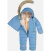 One-Piece Baby Car Seat Snowsuit, Indigo Blue - Snowsuits - 3