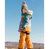 Fox Print 2-Piece Snowsuit, Dark Grey & Mocha - Snowsuits - 2
