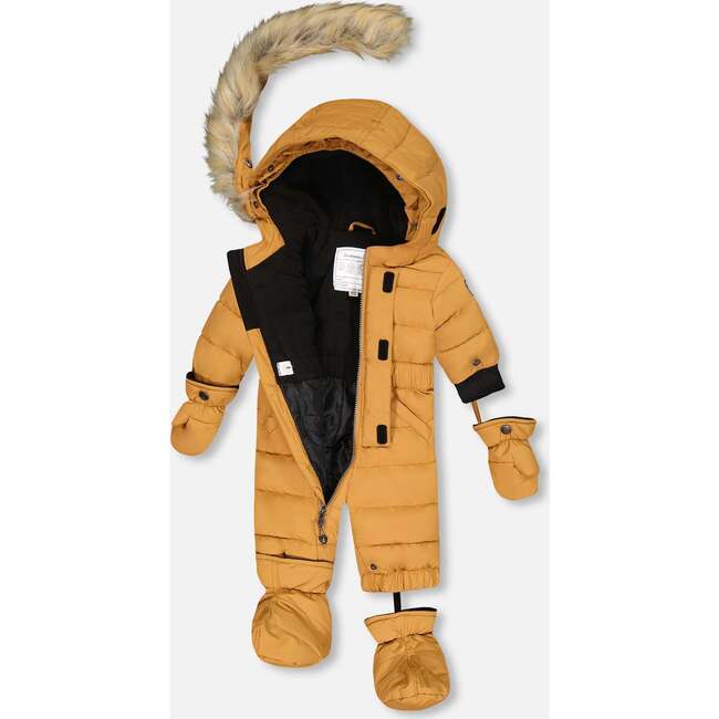 One-Piece Baby Snowsuit, Brown Sugar - Snowsuits - 3