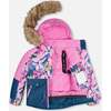 Jungle Flower Print 2-Piece Snowsuit, Mauve - Snowsuits - 4