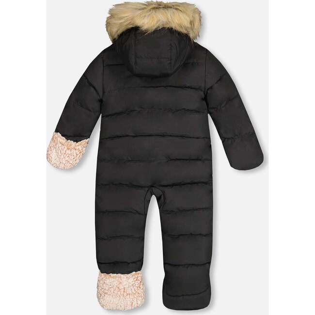 One-Piece Baby Car Seat Snowsuit, Midnight Black - Snowsuits - 3