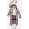 Fox Print One-Piece Baby Snowsuit, Dark Grey - Snowsuits - 3