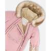 One-Piece Baby Car Seat Snowsuit, Old Rose - Snowsuits - 5
