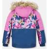 Jungle Flower Print 2-Piece Snowsuit, Mauve - Snowsuits - 5