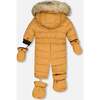 One-Piece Baby Snowsuit, Brown Sugar - Snowsuits - 4