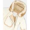 One-Piece Baby Snowsuit, Champagne White - Snowsuits - 7