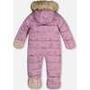 Forest Friends Print One-Piece Baby Snowsuit, Lavender - Snowsuits - 3