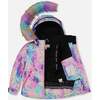 Frosted Rainbow Print 2-Piece Snowsuit, Black - Snowsuits - 4
