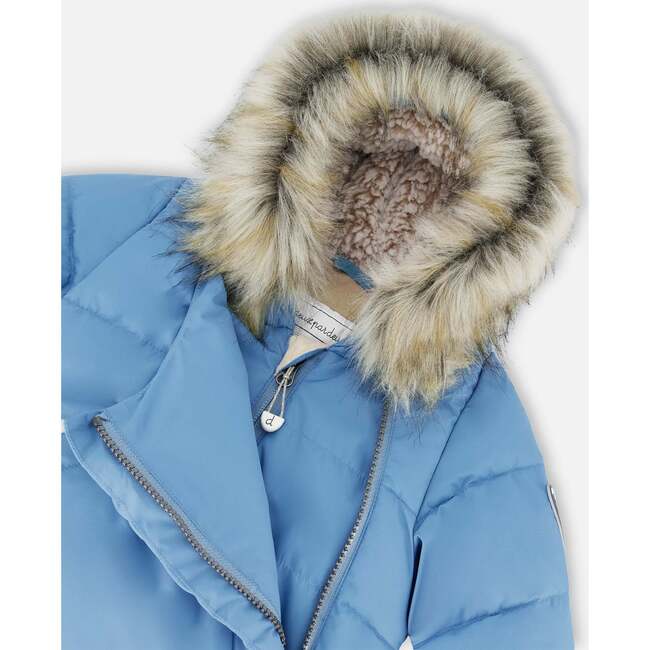 One-Piece Baby Car Seat Snowsuit, Indigo Blue - Snowsuits - 6