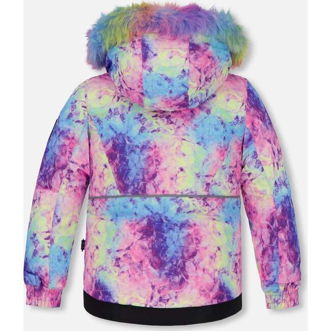 Frosted Rainbow Print 2-Piece Snowsuit, Black - Snowsuits - 5