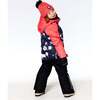 Floral Print 2-Piece Snowsuit, Black - Snowsuits - 3