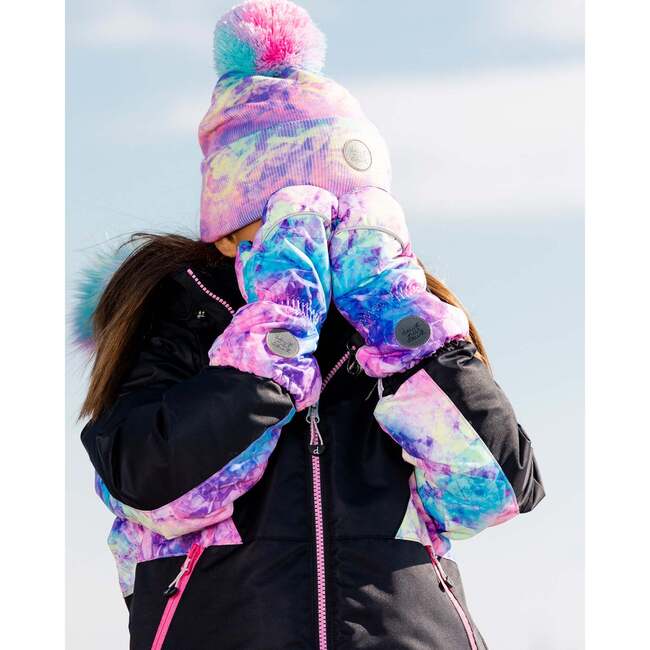 Rainbow Print Mittens, Multicolors - Gloves - 2