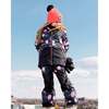 Rose Print 2-Piece Snowsuit, Black - Snowsuits - 3