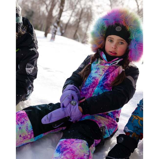 Rainbow Print One-Piece Snowsuit, Multicolors - Snowsuits - 2