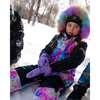 Rainbow Print One-Piece Snowsuit, Multicolors - Snowsuits - 2
