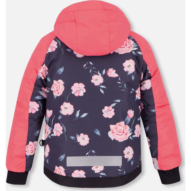 Floral Print 2-Piece Snowsuit, Black - Snowsuits - 5