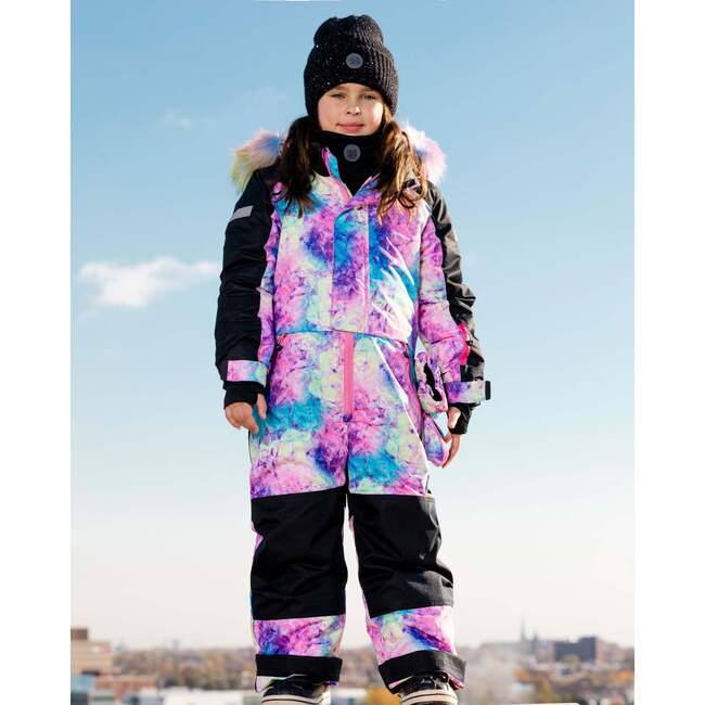 Rainbow Print One-Piece Snowsuit, Multicolors - Snowsuits - 3
