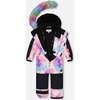 Rainbow Print One-Piece Snowsuit, Multicolors - Snowsuits - 4