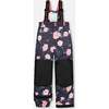 Rose Print 2-Piece Snowsuit, Black - Snowsuits - 6