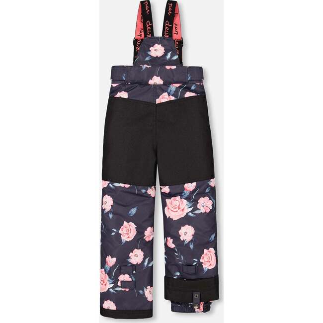 Rose Print 2-Piece Snowsuit, Black - Snowsuits - 7