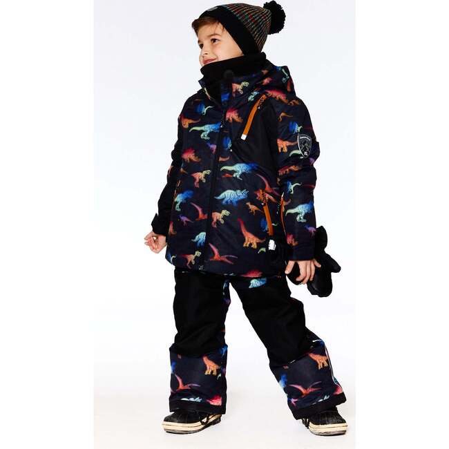 Dino Print 2-Piece Snowsuit, Multicolors & Black - Snowsuits - 2