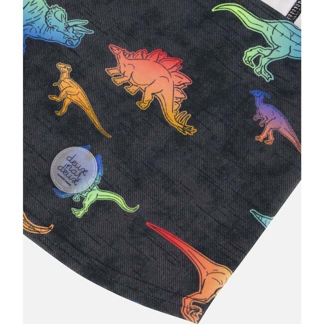 Dino Print Balaclava, Black & Multicolors - Hats - 3