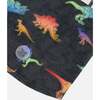 Dino Print Balaclava, Black & Multicolors - Hats - 3