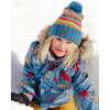 Dino Print 2-Piece Snowsuit, Blue & Yellow - Snowsuits - 2