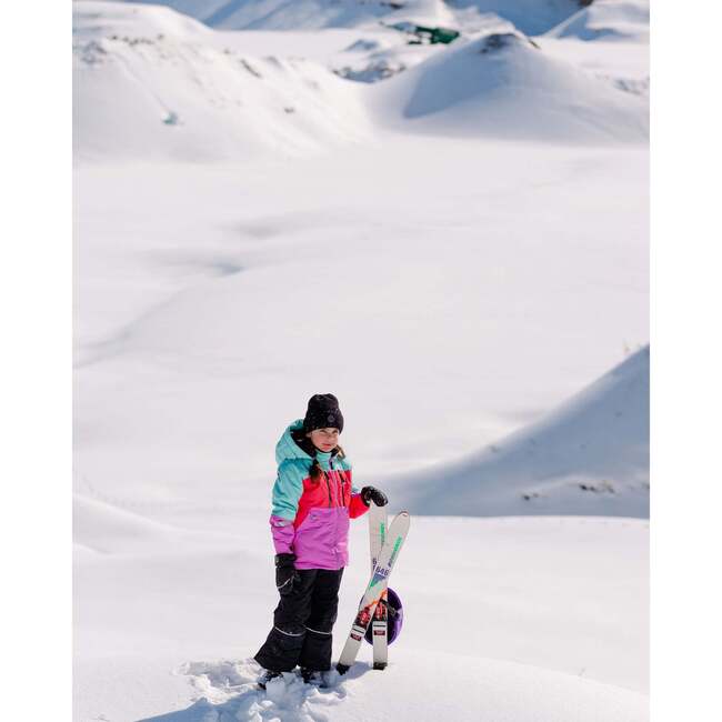 Colorblock 2-Piece Snowsuit, Aqua, Cranberry Red, Orchid
