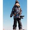 Dino Print 2-Piece Snowsuit, Black & Multicolors - Snowsuits - 2