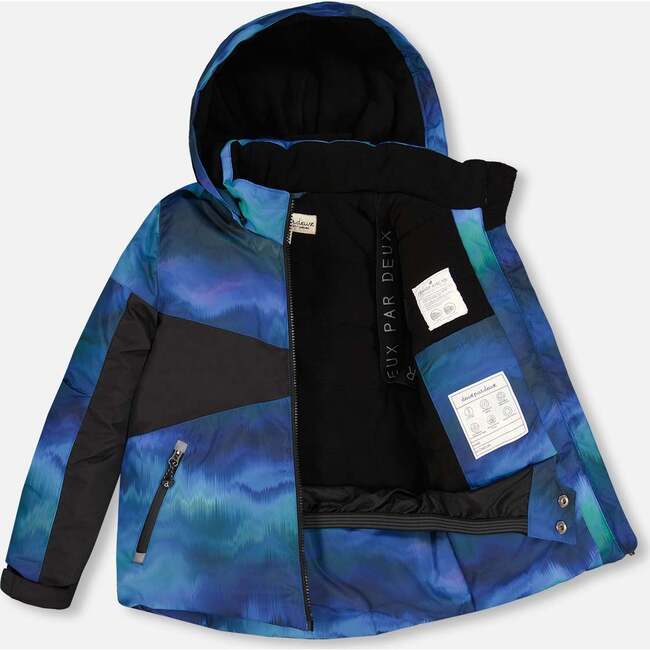 Ocean Print 2-Piece Snowsuit, Blue & Black - Snowsuits - 2