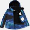 Ocean Print 2-Piece Snowsuit, Blue & Black - Snowsuits - 2